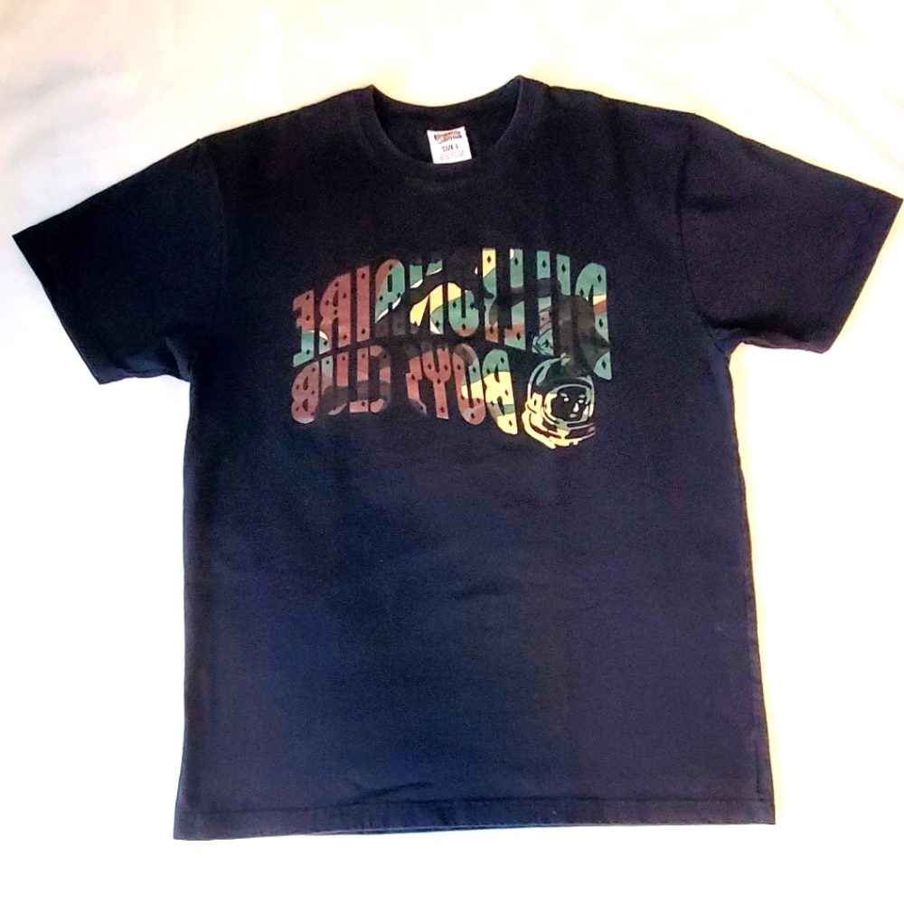 Billionaire Boys Club Space Camo Arch Reverse Backward Size L Black Cotton Tee